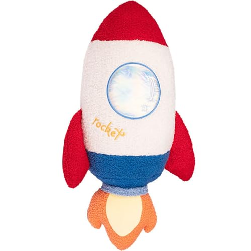 champracer Plüschtier Astronaut Kawaii Kuscheltier, Super Soft Plüsch Kissen Kissen Spielzeug, Weltraum Plüschtiere für Kinderzimmer Jungen Mädchen Weltraum Plüschtiere (Rakete) von champracer