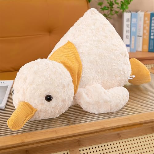 champracer Plüschtier Ente Liegend, Gans Kuscheltier Niedliches, Riesige Plüschtiere Ente Puppe Weiches, Ente Plüschtier Kuscheltier Flauschig, Plüschtier für Kinder Geburtstag Geschenk (35 cm) von champracer