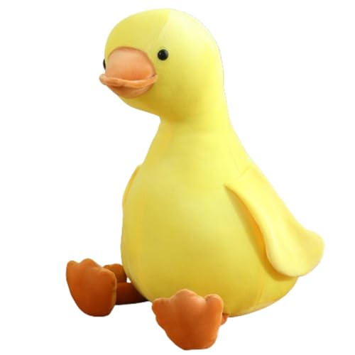 champracer Plüschtier Ente Stofftier,Niedliche Cartoon Ente Plüsch Spielzeug Kissen Gefüllt Plüsch Plüschtier,Schmusetier Geschenk Gefüllt für Kinder Mädchen Jungen (Gelb,50cm) von champracer