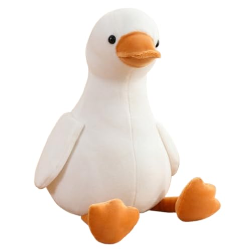 champracer Plüschtier Ente Stofftier,Niedliche Cartoon Ente Plüsch Spielzeug Kissen Gefüllt Plüsch Plüschtier,Schmusetier Geschenk Gefüllt für Kinder Mädchen Jungen (weiß,50cm) von champracer
