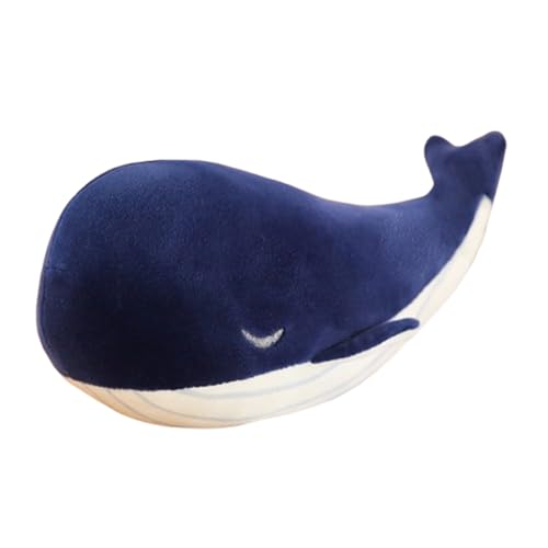 champracer Plüschtier Groß Weich Simulation Blau Wal Umarmungskissen,Riesiges Blauwal Plüschkissen, gefülltes Wal Plüschtier,Niedlicher Plüsch Puppe Spielzeug Kinder Geburtstag Geschenk (45cm) von champracer