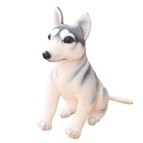 champracer Plüschtier Hund Husky, Gefüllte weiche Simulation Husky Plüschtiere,Supersüß Kuscheltier Hund Plüschhund Plüsch,Realistische Hund Kuschelig Plüsch Spielzeug für Baby Kinder Freunde (90cm) von champracer