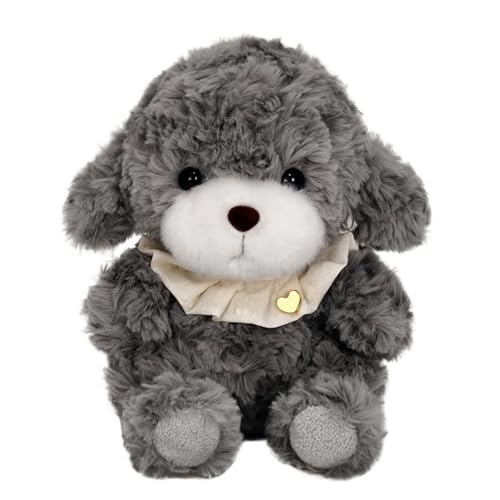 champracer Plüschtier Hund Kuscheltier Stofftier Plüschhund Kuscheltier Hund Hund Puppe Stofftier Geschenke für Jungen Mädchen (17cm,Grau) von champracer