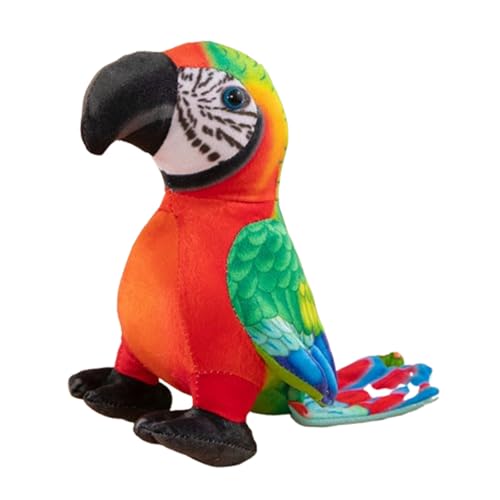 champracer Plüschtier Papagei Stofftier,22cm Niedliche Plüsch Papagei Stofftier Kuscheltier Plüschtier,Blau Gelber Ara Papagei Parrot Plüsch Spielzeug für Kinder Mädchen Jungen (22cm,A) von champracer