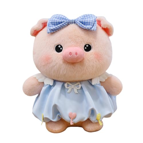 champracer Plüschtier Schwein Kuscheltier Schwein Niedliche Schweine-Plüschkissen Plüschkissen Gefüllte Kuscheltier für Mädchen Kinder Jungen (80cm,Blau) von champracer