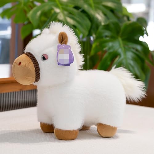 champracer Plüschtiere Pferd Kuscheltier Pferd Stehend Kuscheliges Stofftier Pony Stofftier Pferd Pony Kuscheltier Geschenk für Kinder Jungen Mädchen (35cm,Weiß) von champracer