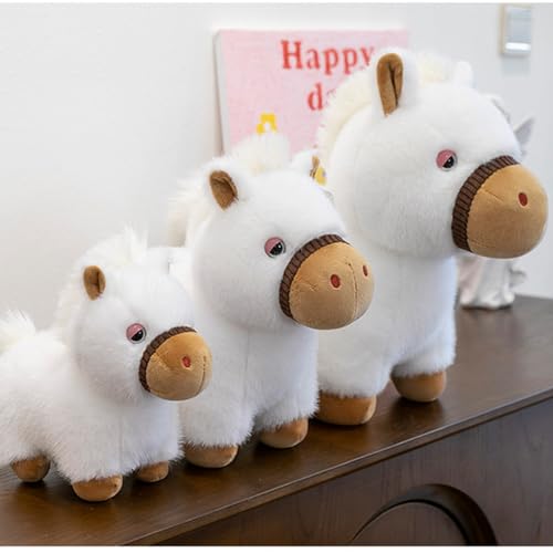 champracer Plüschtiere Pferd Kuscheltier Pferd Stehend Kuscheliges Stofftier Pony Stofftier Pferd Pony Kuscheltier Geschenk für Kinder Jungen Mädchen (45cm,Braun) von champracer