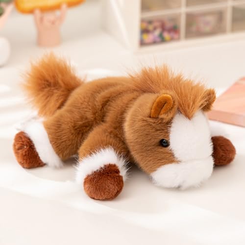champracer Plüschtiere Pferd Pony Kuscheltier Weiche Flauschig Stofftier Pony Plüsch Puppe Flauschiger Stofftier zum Spielen & Kuscheln Geschenk für Kinder Jungen Mädchen (18cm,D) von champracer