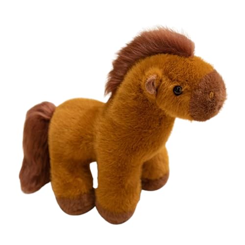 champracer Plüschtiere Pferd Realistische Pferd Plüschtier Pony,kuscheliges Stofftier Pony für Kinder Freundin Geschenk Geburtstag Weihnachten, (Braun,35cm) von champracer