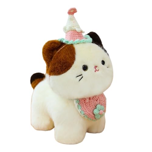 champracer Realistic Plüsch Katze Plüschtier,30cm Simulation Kurzhaar Nette Katze Puppe Flauschigen Plüsch,Süße Kissen Puppe Spielzeug Geschenk für Kinder Freundin (20cm,E) von champracer