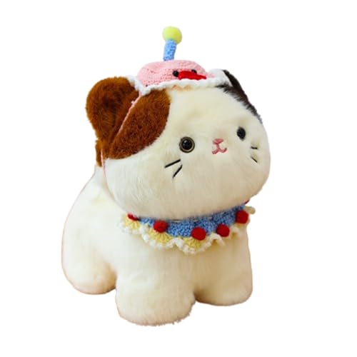 champracer Realistic Plüsch Katze Plüschtier,30cm Simulation Kurzhaar Nette Katze Puppe Flauschigen Plüsch,Süße Kissen Puppe Spielzeug Geschenk für Kinder Freundin (20cm,F) von champracer