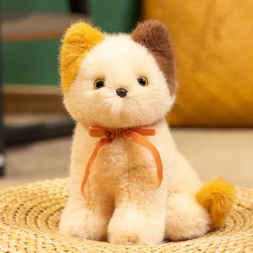 champracer Realistic Plüsch Katze Plüschtier Kuscheltier Katze Flauschiger Stofftier zum Spielen & Kuscheln Geschenk für Kinder Jungen Mädchen (18cm,F) von champracer