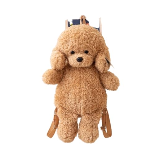 champracer Realistisch Teddy Dog, Simulation Teddy Pudel Hunde Spielzeug Plüschpuppe,Realistische Niedliche Hundetasche Für Kinder,Spielzeug Geschenk für Kinder (35cm,Beige) von champracer