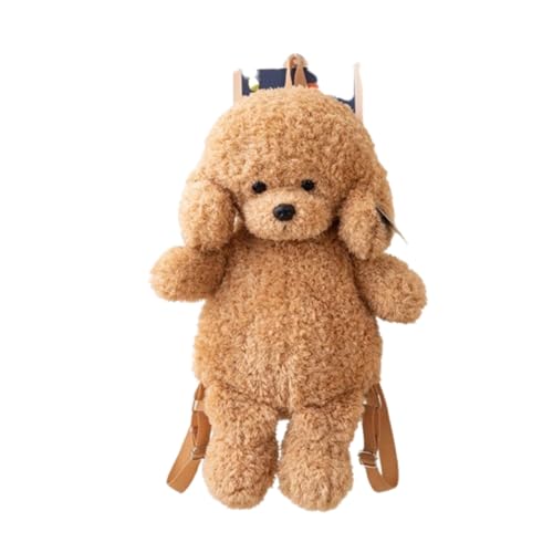 champracer Realistisch Teddy Dog, Simulation Teddy Pudel Hunde Spielzeug Plüschpuppe,Realistische Niedliche Hundetasche Für Kinder,Spielzeug Geschenk für Kinder (Beige,35cm) von champracer