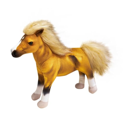 champracer Realistische Pferd Plüschtier Kuscheltier Pferd Stofftier Pferd Puppe Weiches Pferd Plüschtier für Kinder Freundin Geschenk Geburtstag Weihnachten (32 * 26cm,A) von champracer