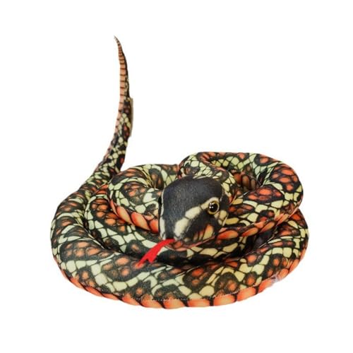 champracer Realistische Schlange Kuscheltier Schlange Plüschtiere Große Plüschtier Plüschschlange Niedliches Plüschtier Riesen Plüschtier für Wohnzimmer Halloween und Themendekorationen (160CM,Rot) champracer Realistische Schlange Kuscheltier Schlange Plüschtiere Große Plüschtier Plüschschlange Niedliches Plüschtier Riesen Plüschtier für Wohnzimmer Halloween und Themendekorationen (160CM,Rot) von champracer