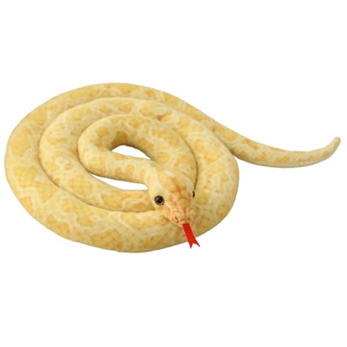 champracer Realistische Stofftiere Riesenschlange, Plüsch gelbe Schlange, Plüschtiere, Plüschtiere, niedliche Plüschschlange Spielzeug, Geschenke für Kinder (Gelb,200 cm) von champracer