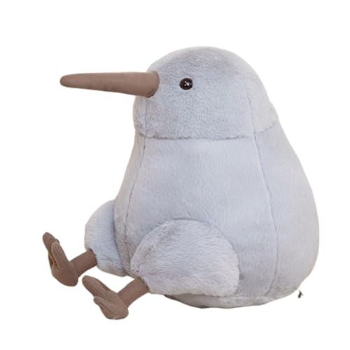 champracer Realistisches Plüschtier Kiwi Grau,Stofftier Kiwi Vogel Kuscheltier Plüschtier,pelzige Kiwi Plüschpuppe,großer Kiwi-Vogel,Geschenk für jedes Alter und jeden Anlass (30cm,Grau) von champracer