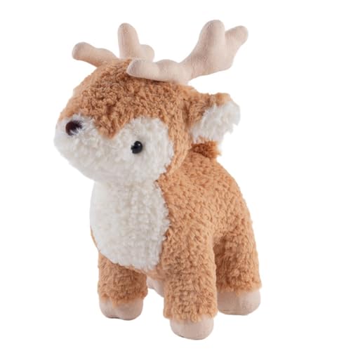 champracer Rentier Kuscheltier Elch Kuscheltier Hirsch Plüsch Spielzeug Weihnachten Deko Flauschiger Stofftier zum Spielen & Kuscheln Geschenk für Kinder Jungen Mädchen (35cm) von champracer