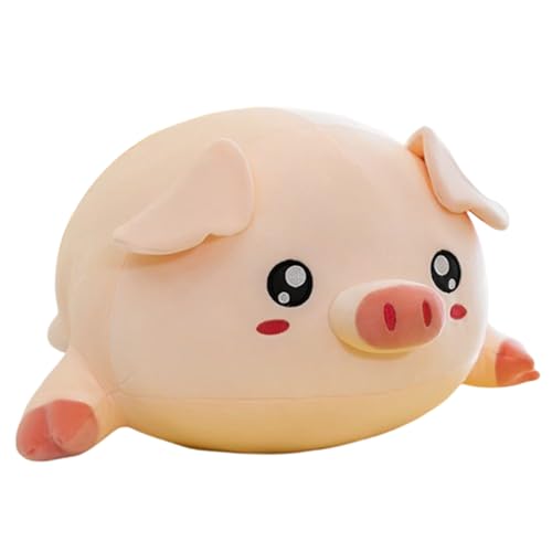 champracer Schönes Schwein Puppen Spielzeug Schlafendes Umarmungs Kissen,Niedliche Schwein Kuscheltier liegend Fetten,Puppen Spielzeug Weiches Spielzeug Geburtstagsgeschenk (60cm,große) von champracer