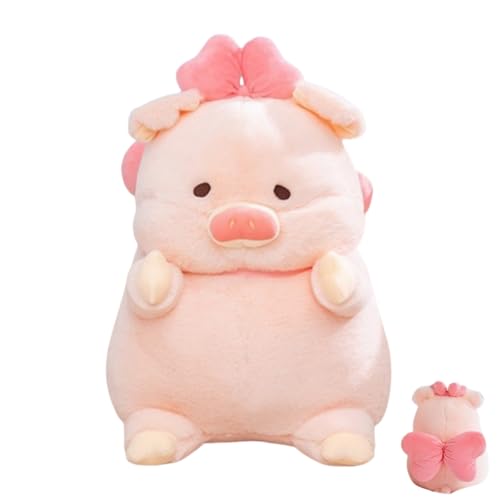 champracer Schwein Plüschtier Kuscheltier Schwein Plüsch mit Schleifenflügeln Ferkel Kuscheltier Stofftier aus weichem Plüsch Geschenk für Kinder Jeglichen Alters (20cm) von champracer