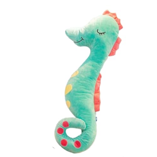 champracer Seepferdchen Kuscheltier Plüschtier Stofftier,Meerestier Plüschtier Plüsch Spielzeug weich&waschbar,Weiches Kissen Geschenk für Kinder Erwachsene (80cm,grün) von champracer