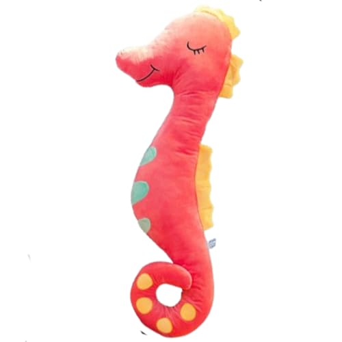 champracer Seepferdchen Kuscheltier Plüschtier Stofftier,Meerestier Plüschtier Plüsch Spielzeug weich&waschbar,Weiches Kissen Geschenk für Kinder Erwachsene (Rosa,80cm) von champracer