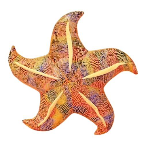 champracer Seestern Plüschtier, Kuschelkissen Mit Meerestieren Süßes Schlafendes Plüschtier .Süßes Stern Dekokissen,Seestern Kuscheltier, für Kinderzimmer Zuhause Schlafzimmer Dekoration (45cm,Gelb) von champracer