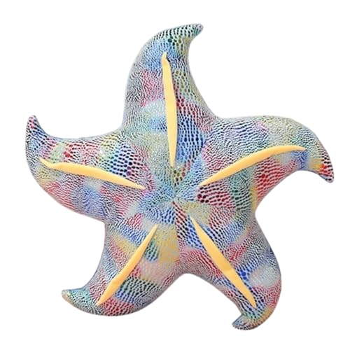 champracer Seestern Plüschtier, Kuschelkissen Mit Meerestieren Süßes Schlafendes Plüschtier .Süßes Stern Dekokissen,Seestern Kuscheltier, für Kinderzimmer Zuhause Schlafzimmer Dekoration (20cm,blau) von champracer