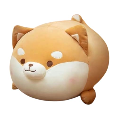 champracer Shiba Inu Hund Plüschkissen Niedlicher Corgi, Weicher Plüsch, Niedliches Plüschtier Plüschkissen Plüschtier Geschenk (GelbegroßeAugenShibaInu, 60 cm) von champracer