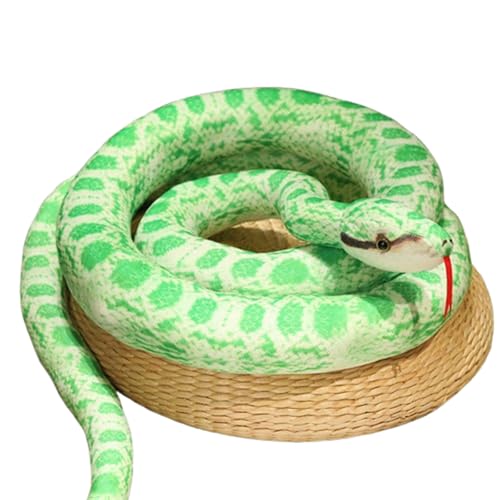 champracer Simulation Kobra Plüschtiere, Kreativer Plüsch Schlange Realistische, Riesenschlange Plüschtier, Große Plüsch Schlange Python Spielzeug Gefülltes Tier für Kinder Geschenk (300 cm,E) von champracer