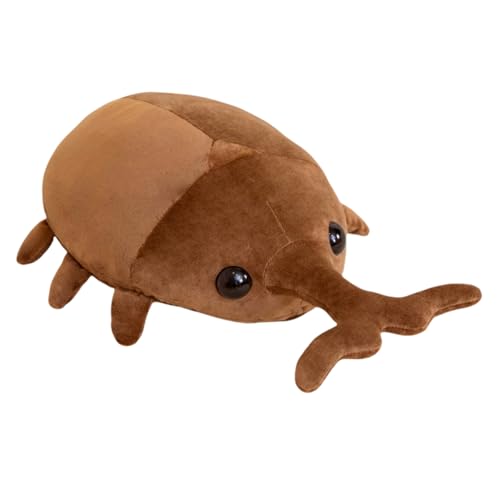 champracer Simulierter Käfer Plüschtiere Realistische Insekt-Plüsch Spielzeug Käfertiere Kissenpuppen Geschenk für Kinder (60cm,Braun) von champracer