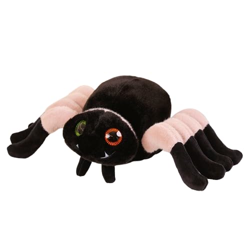 champracer Spinne Kuscheltier Lebensechte Spinnen Stofftier Niedliches Spinne Plüschtier Ideales Kinder Spielzeug Geschenk und Halloween Dekoration (Rosa Spinne,20 cm) von champracer