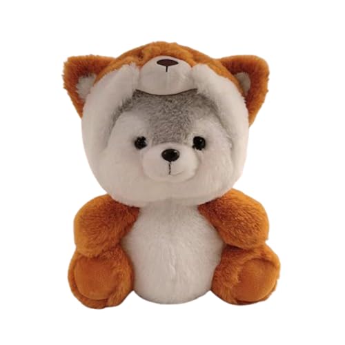 champracer Süßes Schweinchen Plüschtier,Husky Stofftier Weiche und kuschelige Husky Puppe,Schlafendes Umarmungskissen Schweinchen Plüschpuppen Molliges Spielzeug Geburtstagsgeschenk (20cm,Fox) von champracer