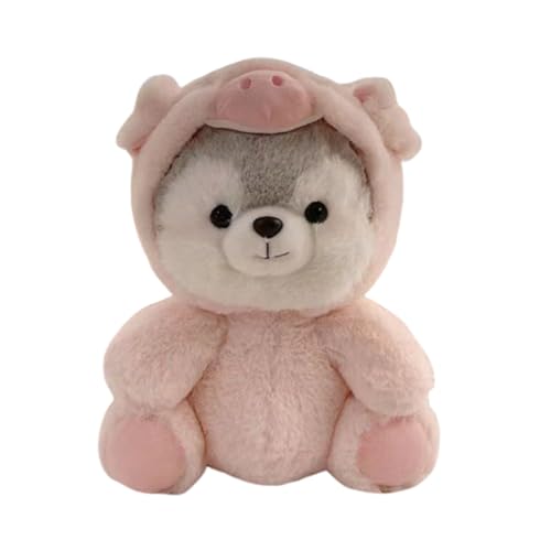 champracer Süßes Schweinchen Plüschtier,Husky Stofftier Weiche und kuschelige Husky Puppe,Schlafendes Umarmungskissen Schweinchen Plüschpuppen Molliges Spielzeug Geburtstagsgeschenk (20cm,Schwein) von champracer