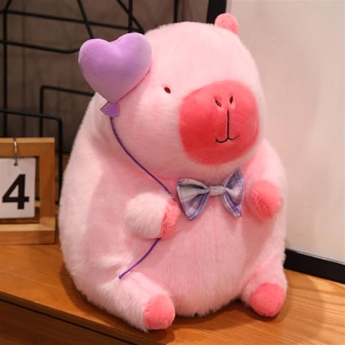 champracer Valentinstag Rosa Capybara Puppe, Capybara Wasserschwein Kuscheltier, Liebe Engel Capybara Stofftier Plüschtier, Rosa Plüschkissen Spielzeug, Capybara Kissen Dekorativ (#01, 30 cm) von champracer