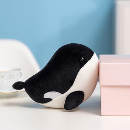 champracer Wal Kuscheltier gefülltes Wal-Plüschtier Walfisch Plüschtier Puppe Stofftier Geschenk für Kinder Mädchen und Jungen (17cm,Orcinus orca) von champracer