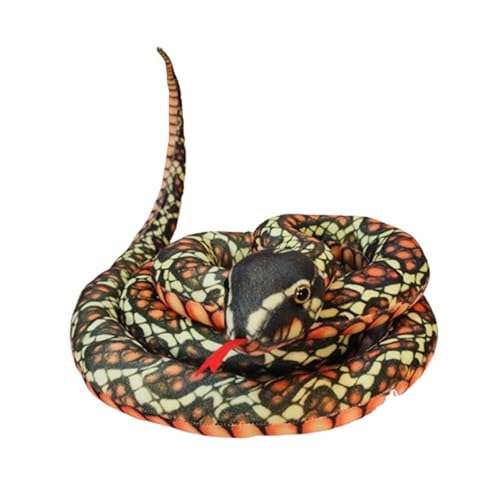 champracer Weiße Blume Schlange Plüschtier, niedliche Schlange Spielzeug, Plüschtier, Plüsch Schlange Spielzeug, Riese Plüschtier, Plüschtier, Geschenk für Kinder (rot,110 cm) von champracer