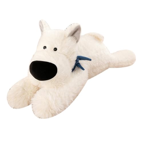 champracer West Highland Terrier Hund Plüschtier, Hunde Kuscheltier, Kuscheltier Kissen, Flauschige und Weiches, Realistisches, Plüsch Hund Stofftier Geburtstagsgeschenke für Kinder von champracer