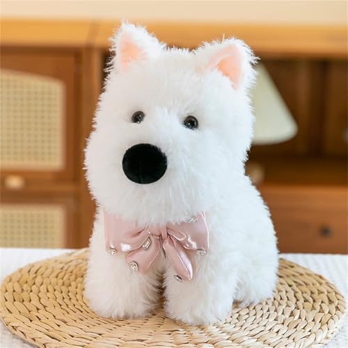 champracer West Highland Terrier Hund Plüschtier,Hund Plüschtiere für Kinder, weiche niedliche Kuscheltier für Baby Mädchen und Jungen,Plüsch Hund Stofftier Geburtstagsgeschenke für Kinder (35cm,D) von champracer