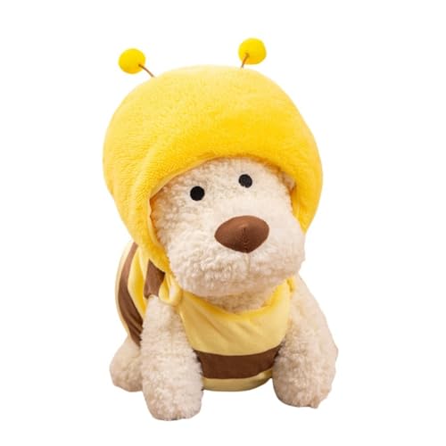 champracer West Highland Terrier Kuscheltier Hund im Bienenkostüm Kuscheltiere Hund Flauschige und Weiches Plüsch Hund Stofftier Hund Geschenk für Kinde (15cm) von champracer