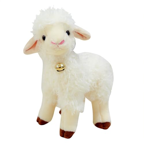 champracer Ziege Plüschtie Ziege Figur,Lämmer Kuscheltiere,Stand Simuliertes Tier Kawaii Schaf Kuscheltier,Tier Ziege Modell Spielzeug Simulierte Ziege Statue, für Kinder Heimdekoration (30cm) von champracer