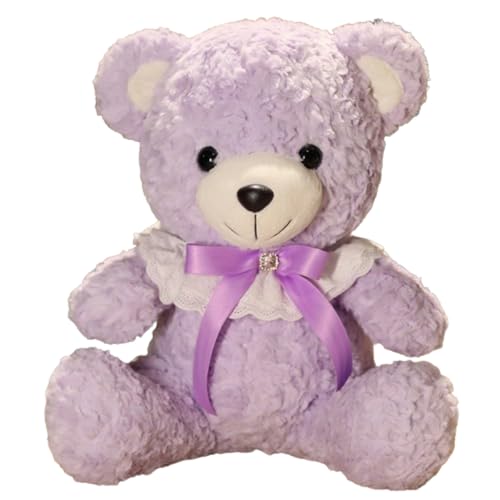 champracer kuschelweicher Teddybär,Teddybär Plüschtier Kuscheltiere,Teddy Bären Klein Braunbär Süße Stofftier Spielzeug,Plüschtier Kuscheltier Stofftier Geschenk (Lila,55cm) von champracer