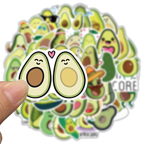 Cute Avocado Aufkleber für Laptop(50PCS),Geschenk für Kinder Teens Erwachsene Jungen,Kawaii Cartoon Sticker für Wasserflaschen,Vinyl Stickers für Fahrrad,Scrapbook,Skateboard,Auto Motorrad von chamvis