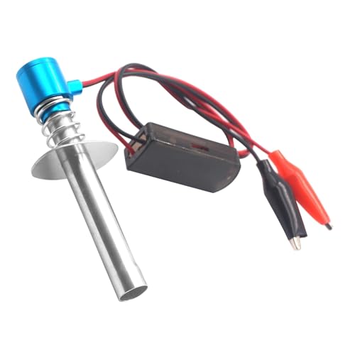 Chanjorlin 1/10 RC Elektronischer Glühkerzen-Starterzünder 6V-24V 1/8 Nitro Motor Start Ignitor Tool Upgraded for 1:8 1:10 Scale Crawler Buggy Truck Car Boat Plane Helicopter HSP Traxxas Kyosho (Blau) von chanjorlin