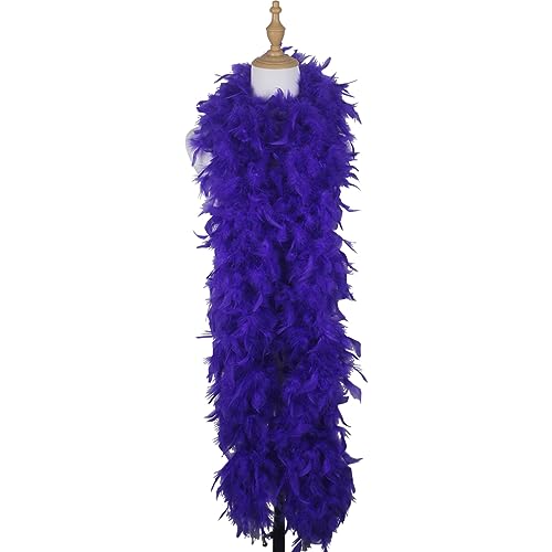 chaojukj 1,8 m 100 g Dunkellila Marabu-Federboa-Kostüm für Partys, Festivals, Stolz, Junggesellinnenabschied, Halloween, Weihnachten chaojukj 1,8 m 100 g Dunkellila Marabu-Federboa-Kostüm für Partys, Festivals, Stolz, Junggesellinnenabschied, Halloween, Weihnachten von chaojukj