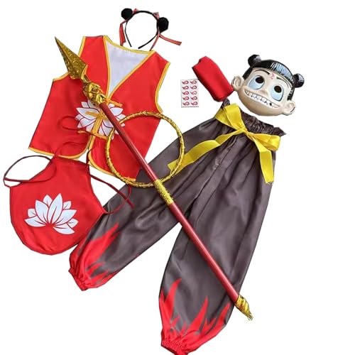 chenzhen Nezha Animation Kleidung, Jungen Und Mädchen Nezha Kleidung Schule Party Set Geschenke Sicher Material Indoor Familie,140cm von chenzhen