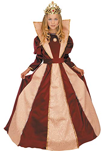 chiber - Mittelalterliche Königin Kostüm für Mädchen (4-6 Jahre), Bunt von chiber