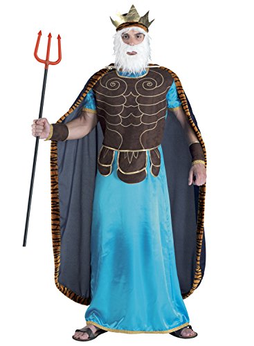 chiber - Neptun-Kostüm für Herren/Poseidon-Kostüm Verkleidung für Karneval von chiber