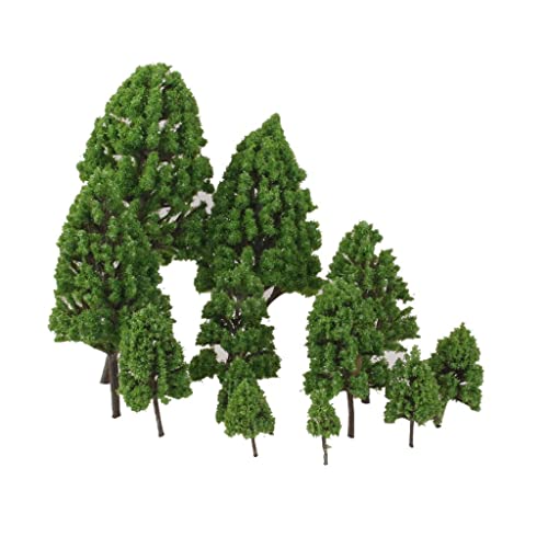 chiwanji 12 Stü Gemischte Modellbäume Kunststoff Minibaum (2,5 16 cm) Für Layout Diorama Ideal Für Modelleisenbahn Modelleisenbahn Bäume Von HO OO von chiwanji